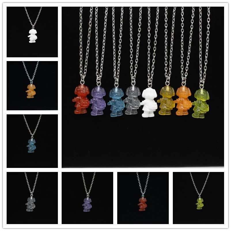 

New Fashion and Popular Cartoon Candy Color Puppy Plastic Necklace for Girls and Girls Daily Accessories Party Gifts