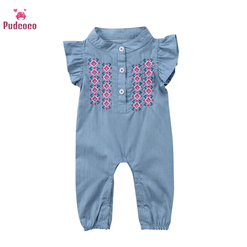 Pudcoco 2020 летняя одежда для маленьких девочек комбинезоны комбинезон с оборками