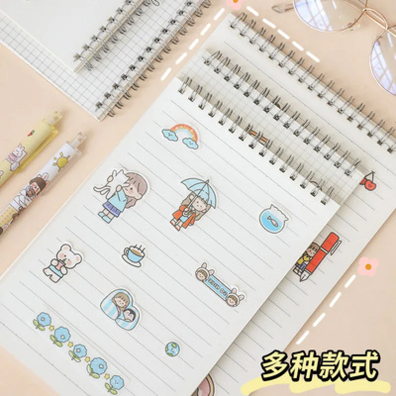 

2022 Catroon A5 B5 Spiral Book Coil Notebook Blank Grid Paper Journal Diary Sketchbook For School Supplies Stationery