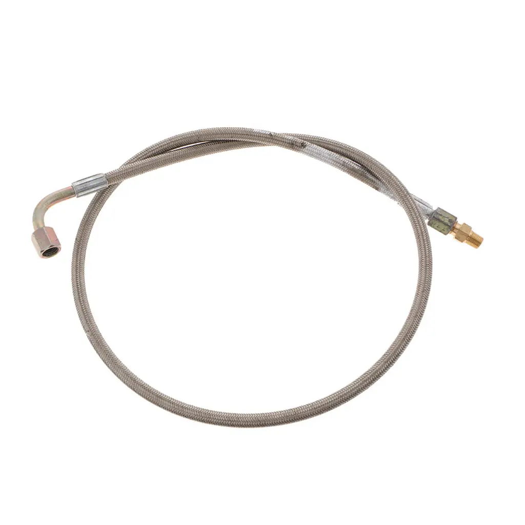 

Turbo Oil Feed Line Hose 24" Steel Braided -4AN 90 Degree X Straight PTFE