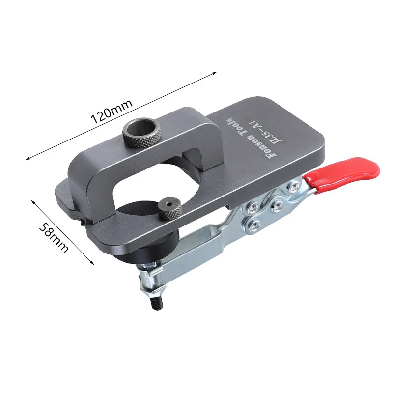 Woodworking 35mm Hole Drilling Guide Locator Hinge Boring Jig with Fixture Aluminum Alloy Hole Opener for Template Door Cabinets enlarge