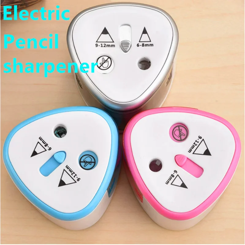 

2021 New Automatic Two-hole Electric Switch Pencil Sharpener stationery Home Office School Supplies pencil sharpener