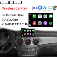 zjcgo wireless apple carplay android auto interface adapter box for mercedes benz gla cla class x156 h247 c117 c118 ntg system