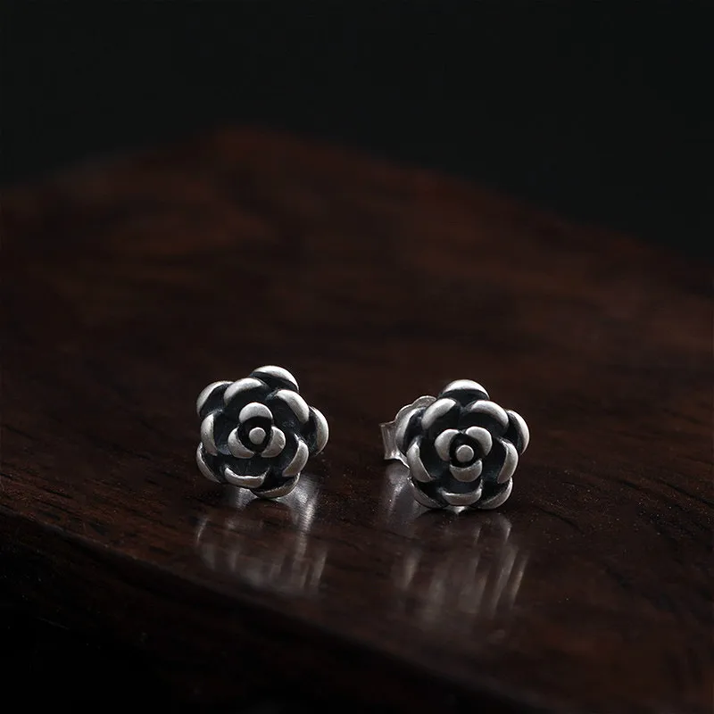 Женские серьги-гвоздики Flyleaf Винтажные серьги из стерлингового серебра 100% пробы