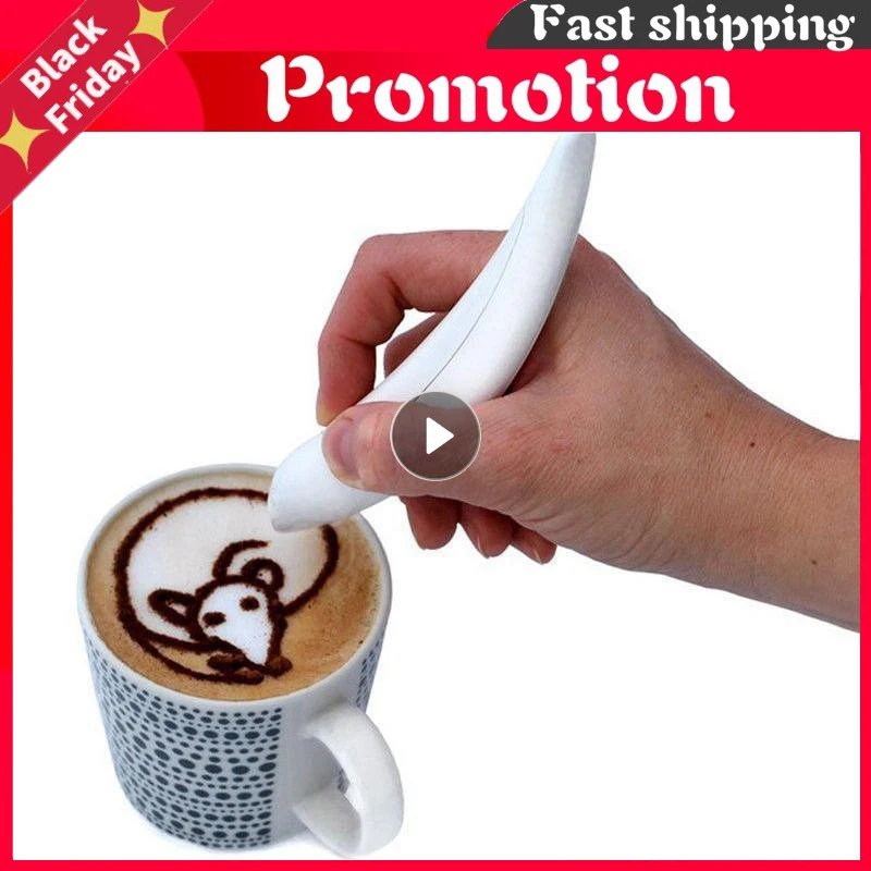 Творческая электрическая ручка для латте украшения кофейного торта резьбы на