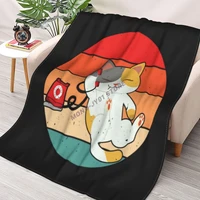 a good day starts with coffee and cat throw blanket sherpa blanket cover bedding soft blankets
