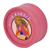 lady hornet biodegradable material herb grinder 56mm 2 layer plastic herbal grinder tobacco spice crusher smoking accessories