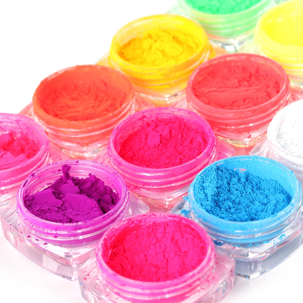 1 шт. неоновая рассыпчатая пудра тени для век пигмент матовая Минеральная Пудра