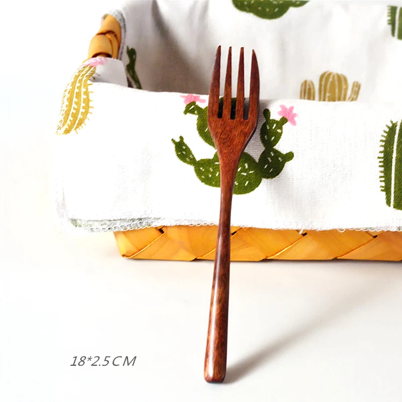 Набор японских столовых приборов из натуральной древесины ложка вилка нож