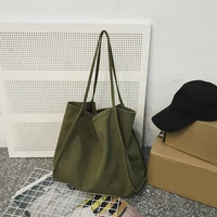 womens bag shoulder bag handbag canvas fashion solid color large capacity shopping travel totes casual top handle pouch 2021