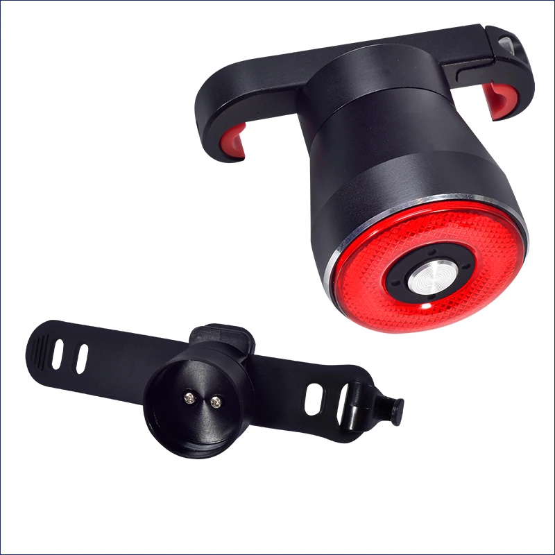 2 Types Bracket Q5 велосипедный фонарь алюминиевый Интеллектуальный задний фонарь умный тормозной задний велосипедный проблесковый фонарь для безопасности USB зарядка Водонепроницаемый - Цвет: 2 Types Bracket