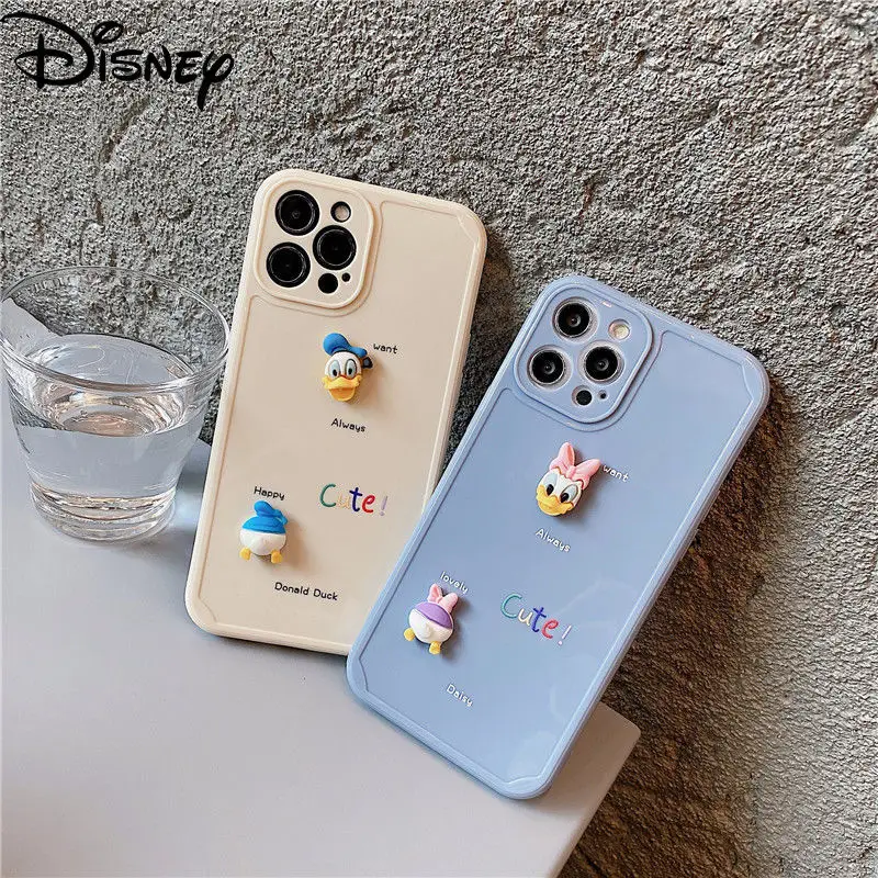 

Disney Cartoon Cute Daisy Donald Duck Couple Frosted Phone Case for iPhone12/12mini/12promax/11pro/11promax/7/8/se2/xr/xs/xsmax