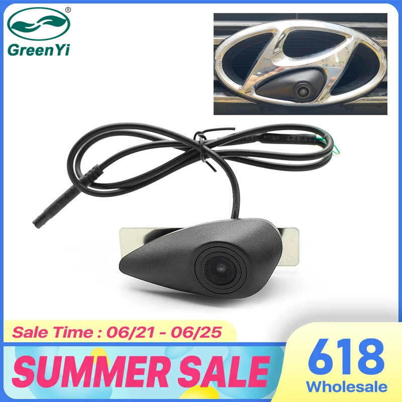 Камера ночного видения CCD HD с логотипом автомобиля для Hyundai Elantra Verna Solaris Tucson IX35 Santa