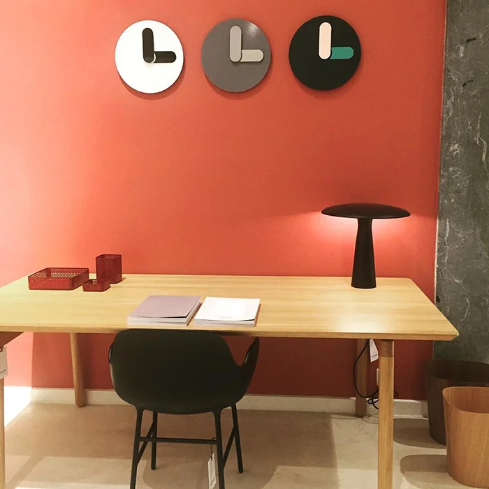 12 &quotнордическая гостиная круглые часы Дания творческие обои немой спальни