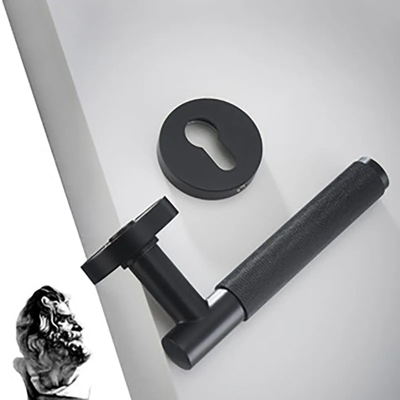 Латунный дверной замок рычаг набор Изысканный накатанный Европейский