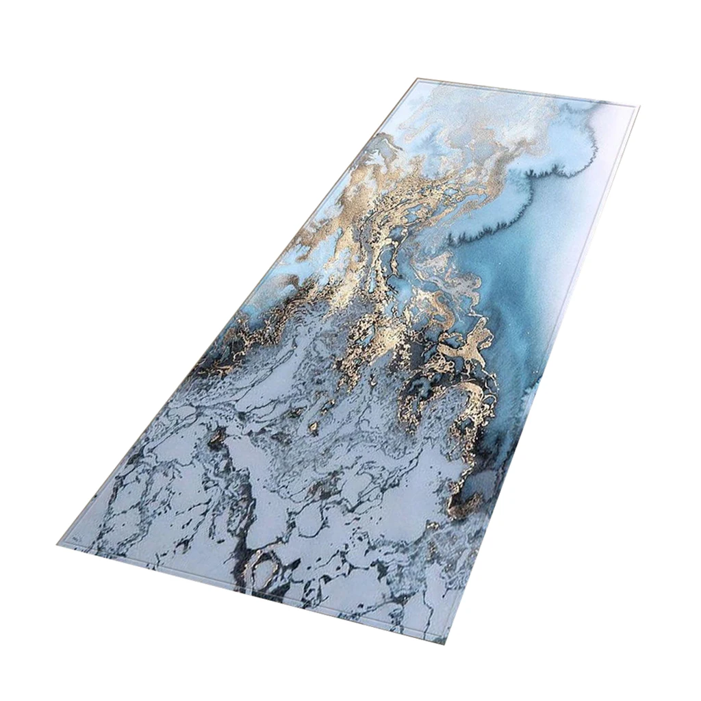 

Decorative Hallway Runner Rug Non Slip Door Mat Marble Effect Bedroom Floor Mat