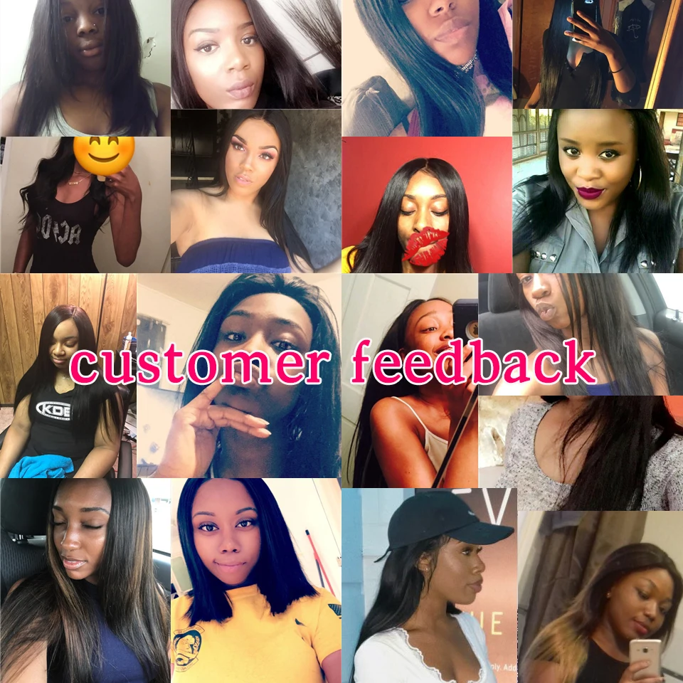 HC волосы бразильские прямые человеческие 4 пучка предложения с закрытием шнурка