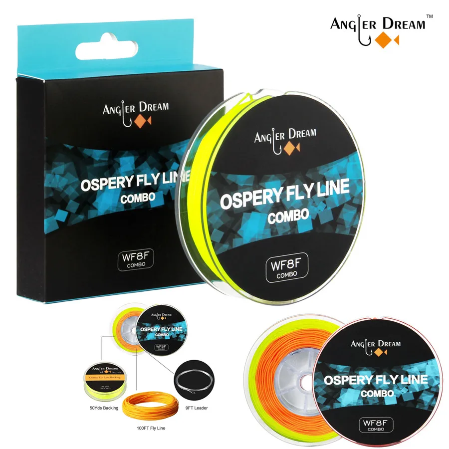 Рыболов мечта нахлыстом линия комбо 3 5 8WT Вес вперед с плетеным поддержка