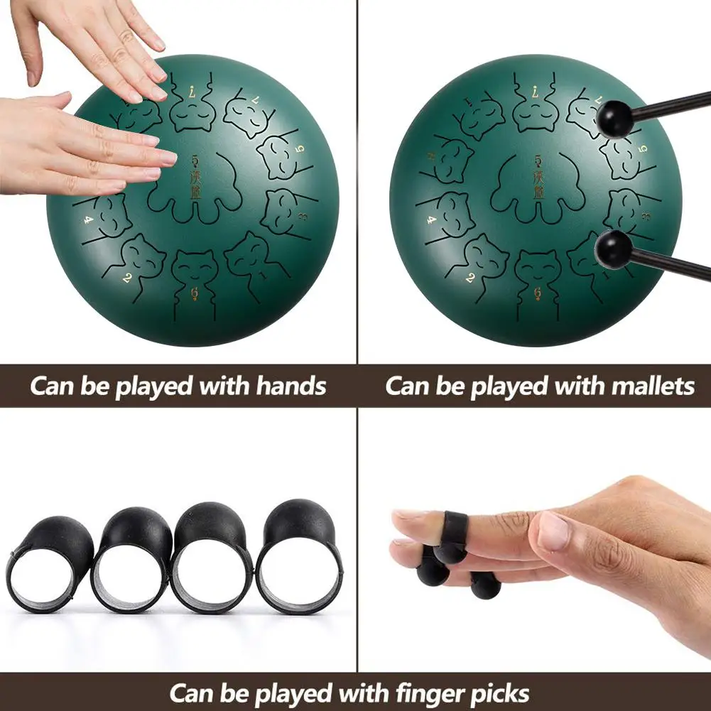 12 дюймов 11 тон сталь язык барабан ударный инструмент мультфильм Стиль бубен с