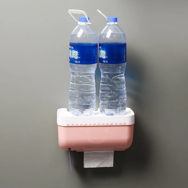 

Bathroom Toilet Paper Holder Waterproof Wall Mount For Phone Toilet Paper Tray Kitchen Roll Paper Tube Storage Tray Tissue Box