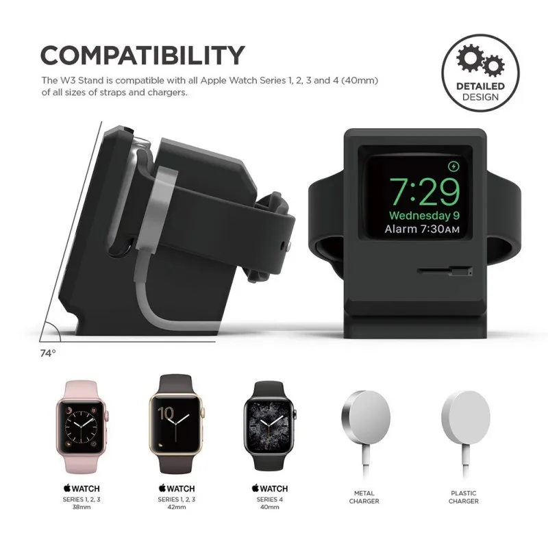 Белая винтажная подставка W3 для Apple Watch 1 2 3 2019|Смарт-аксессуары| |
