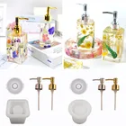 Форма для дезинфицирующего средства для рук DIY, цилиндрическая квадратная подбутылка для хранения, силиконовая форма для смолы