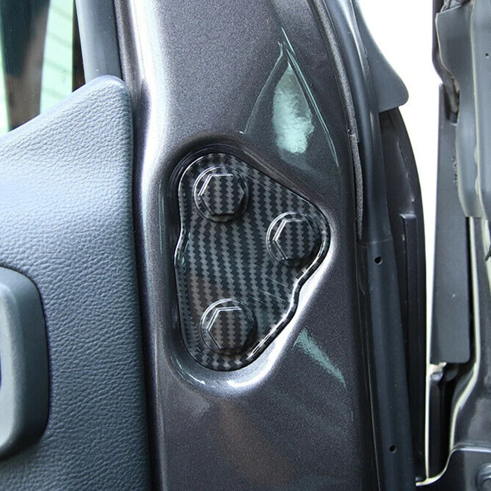 2 шт. Защитная крышка для передней двери с винтом Jeep Wrangler JL 2018-2020 углеродное