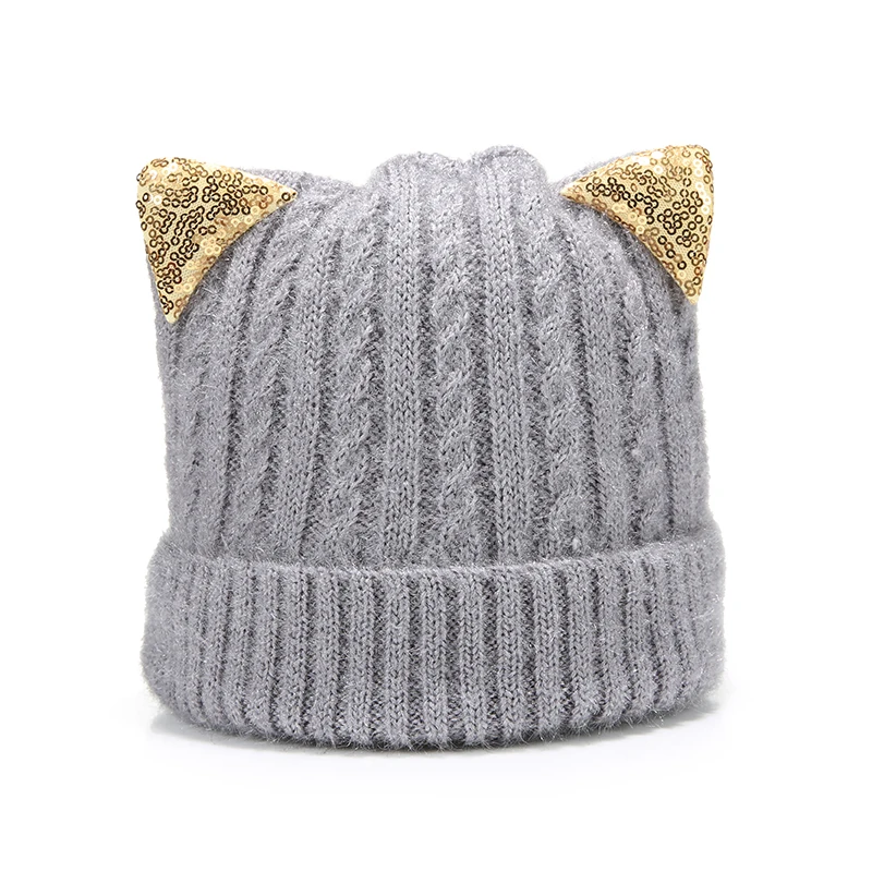 Детские зимние шапки с ушками для девочек и мальчиков теплые детская шапочка