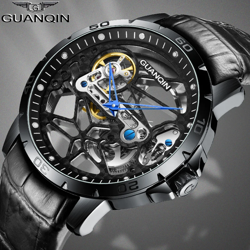 

automatic skeleton watch mechanical mens watch top brand luxury men's business watch tourbillon clock men reloj hombre