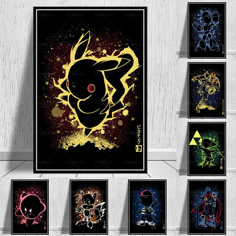 

Classic cartoon anime poster print HD canvas painting modern wall art decoration and family living room bedroom decoration paint