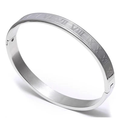 men silver Роскошный золотой браслет манжета из нержавеющей стали браслеты золотые женские мужские/Любовь/разъемные Браслеты розовое золото pulseira Роскошные ювелирные изделия - Окраска металла: men silver