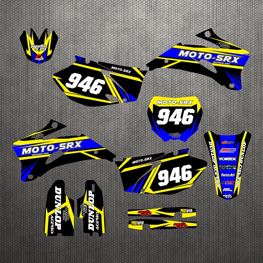 Бесплатные пользовательские цифры имя Мотокросс 3M графические наклейки Наборы