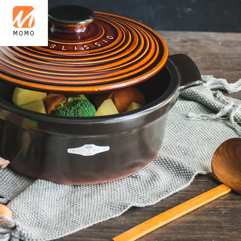 

Japanese Silver Peak Waterless Casserole Olla Heat-Resistant High Temperature Dry-Burning Casserole