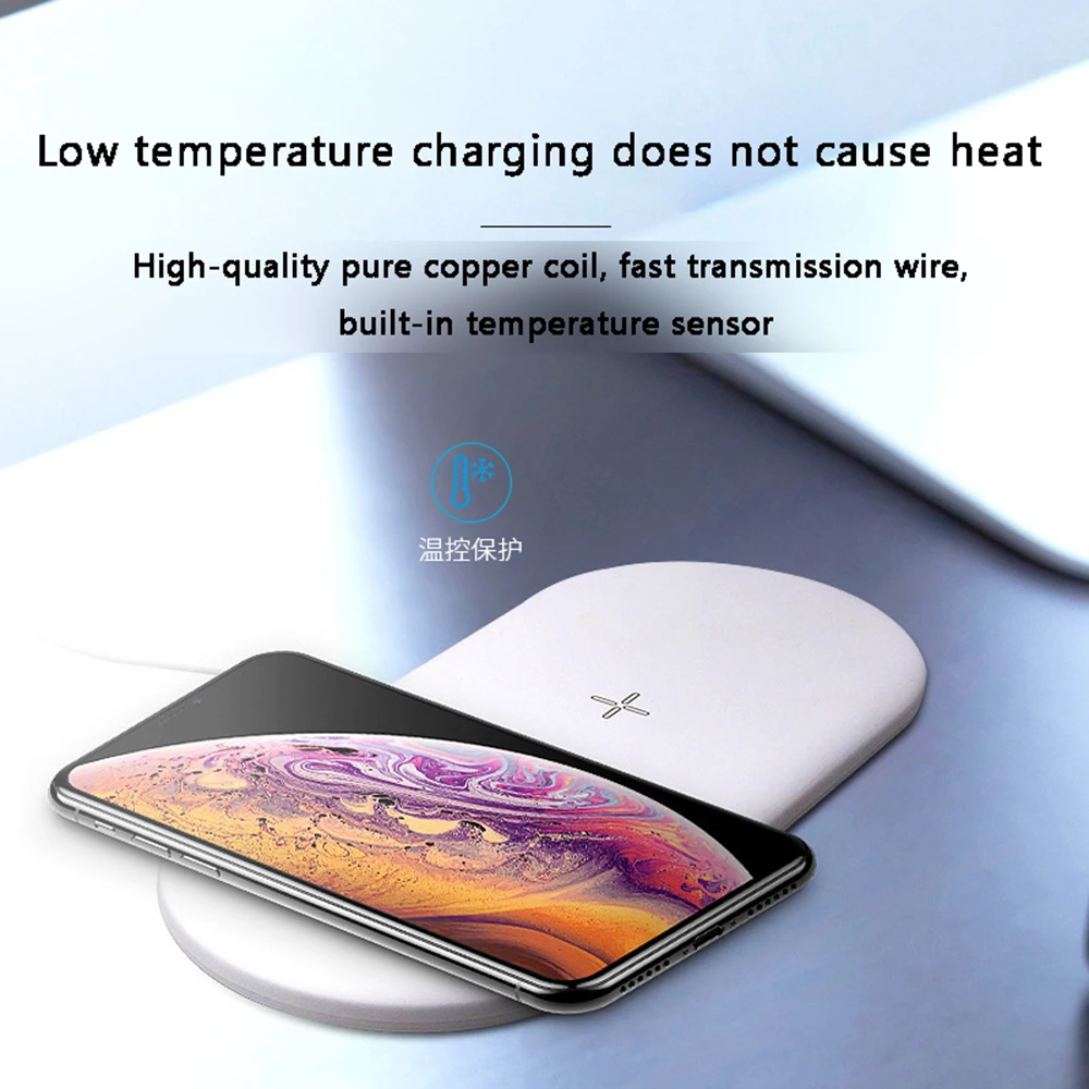 Беспроводное зарядное устройство 3 в 1 10 Вт быстрая зарядка для Samsung S10 S9 Note 9