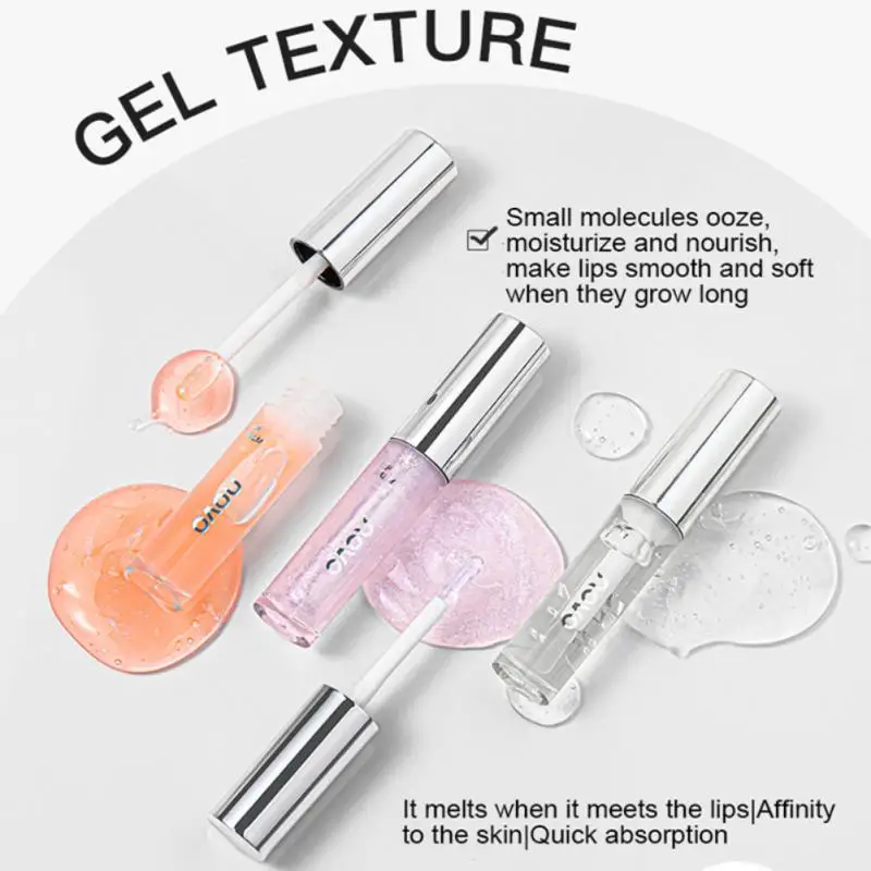 

NOVO 3D Lip Gloss Transparent Holographic Lip Plumping Shiny Pearl Moisturizer Lip Oil Makeup Plumper Nutritious Care Lip Glaze