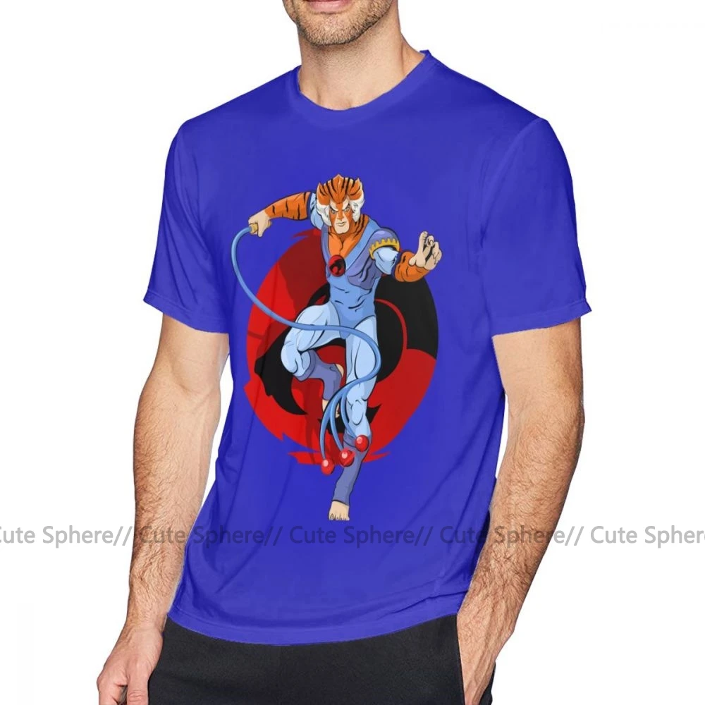 Thundercats футболка Tygra футболка пляжная забавная футболка из хлопка с коротким рукавом для мужчин футболка с принтом - Цвет: Blue