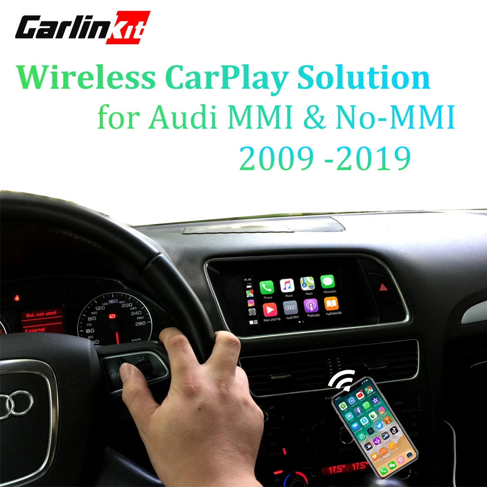 Carlinkit Wireless CarPlay Android Auto Retrofit kit for Audi MMI& No-MMI Original Screen Reverse image CarPlay Decoder