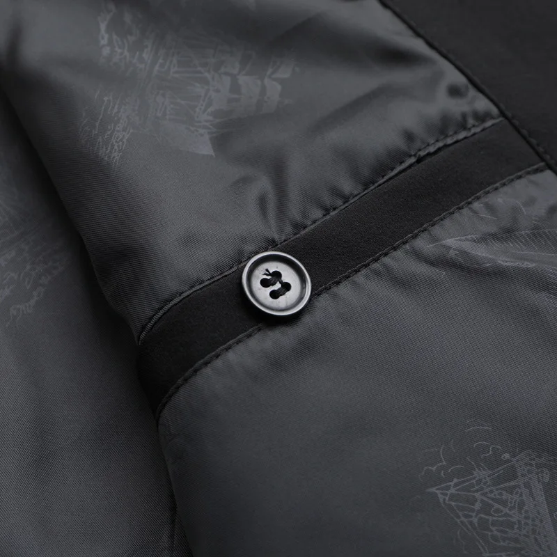 

Spring 2021 new men's plus size business casual baseball collar jacket men's fat coat top