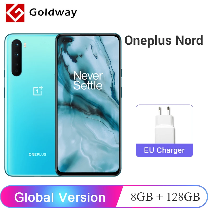 Смартфон Oneplus Nord 8 ГБ 128 телефон с двойной фронтальной камерой 48 МП Snapdragon