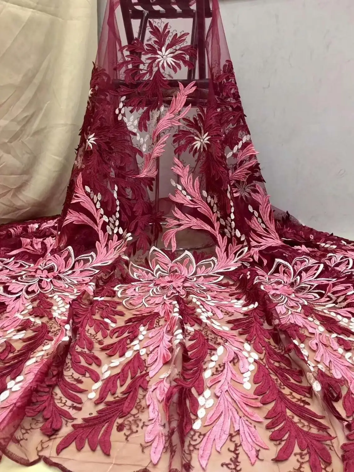 3d Embroidered Brocade Lace for Wedding Party Dress High Quality French Tulle fabric Nigerian Fabrics FFD-926 | Дом и сад