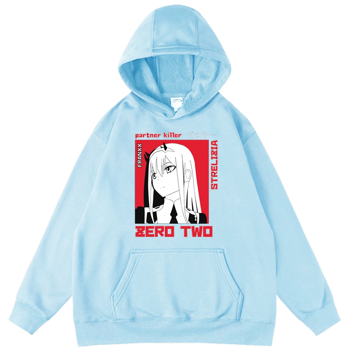 

Darling Franxx Zero Anime Hoodies Mens Print Autumn 2021 Oversized Hoodie Male Loose Long Sleeve Pullover Men's Sweatshirts Tops