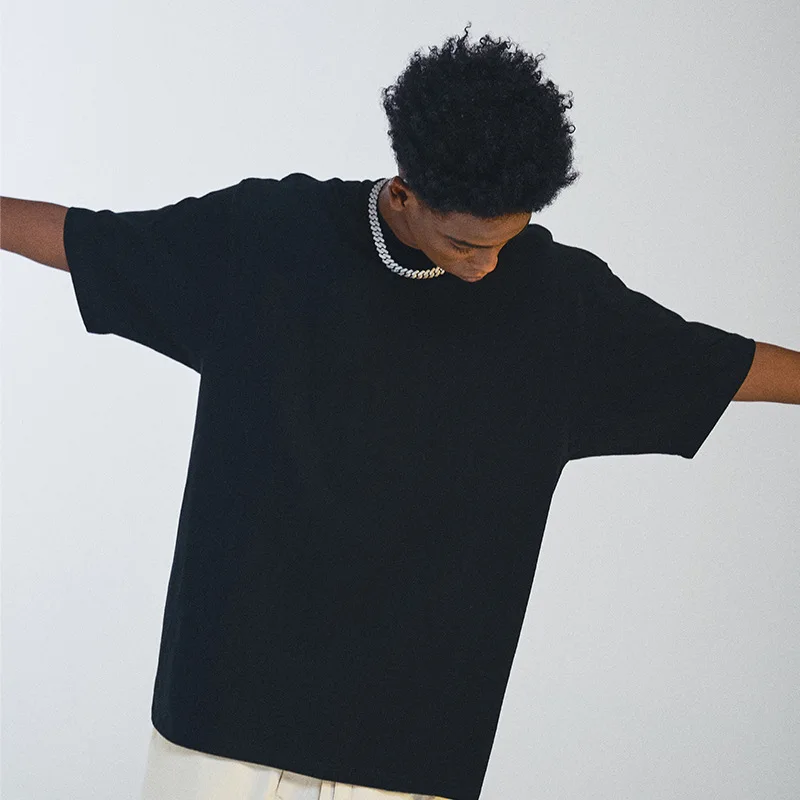 

Little neck line pure color round collar short sleeve T-shirt