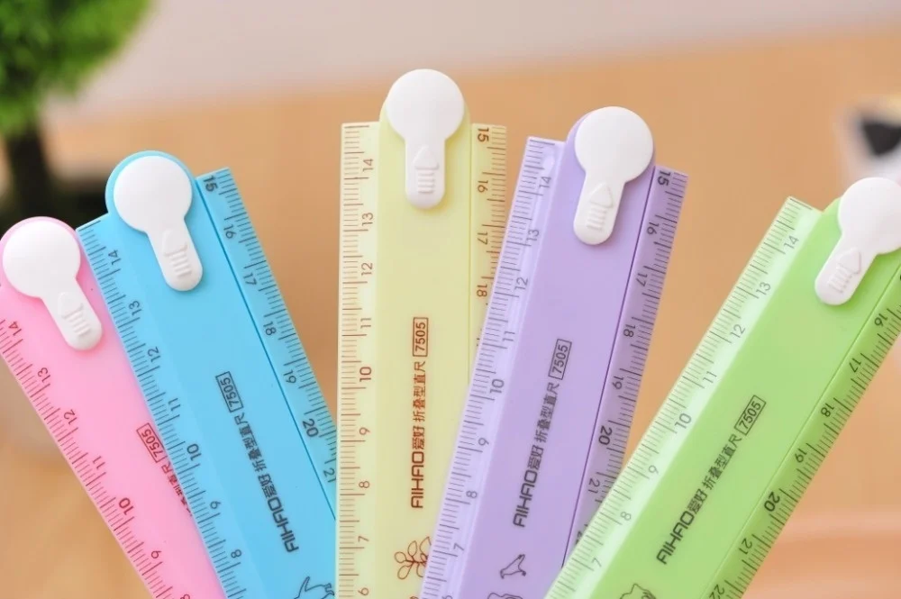 30 см милые кавайные конфеты складная пластиковая линейка для детей студенческий