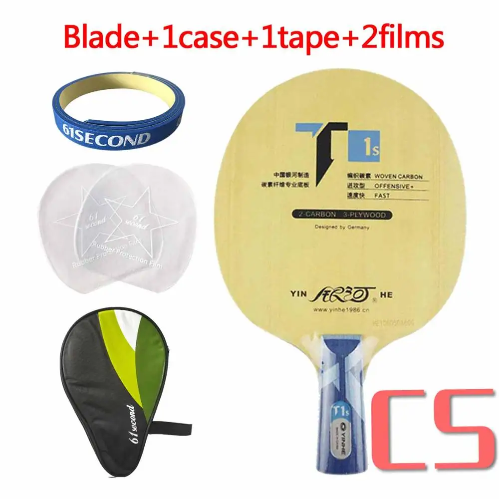 CS with H 1case YINHE T-1S T1S настольный теннис лезвие T-1 T1 ракетки пинг понг летучая мышь лопасть - Цвет: CS with H 1case