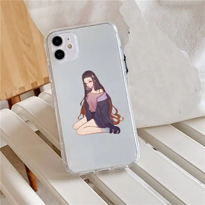 

Demon Slayer Phone Case Transparent for iPhone 11 12 mini pro XS MAX 8 7 6 6S Plus X 5S SE 2020 XR