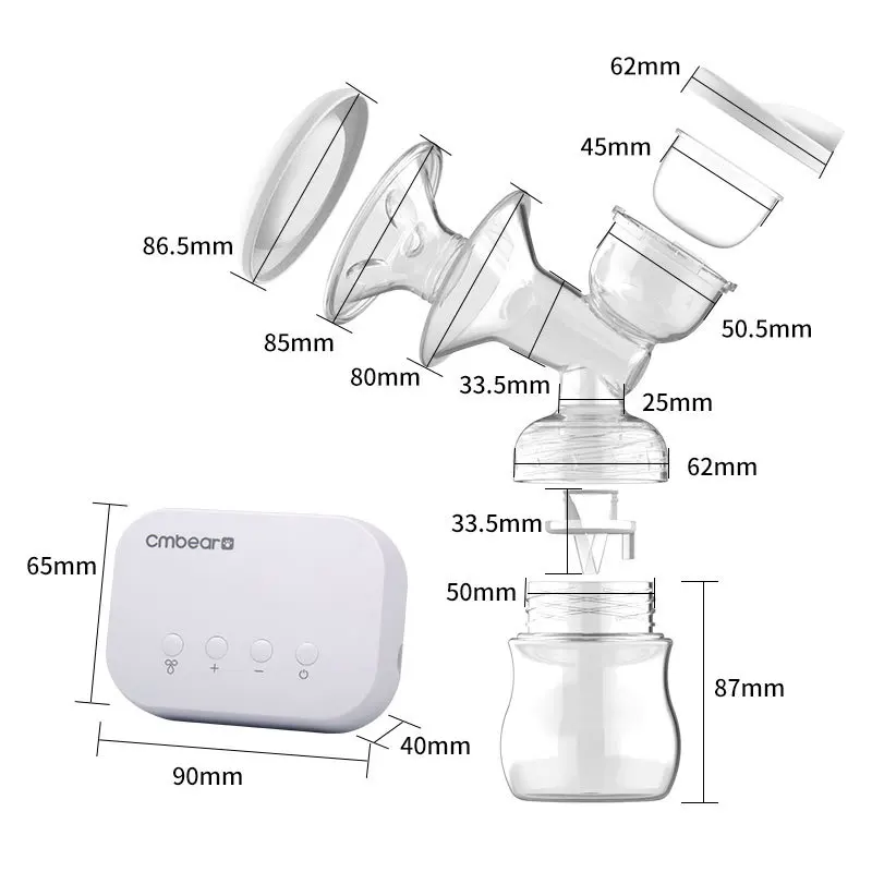 

Single Electric Breast Pump Chargeable, 180ml Feeding Bottle, Ultra-quiet, 2 Modes, Multiple Gears,12 Gears BPA Free