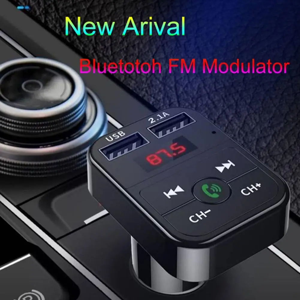 

Car MP3 Player USB Car Charger Bluetooth 5.0 FM Transmitter 3.1A Player Modulator Phone Fast Handsfree MP3 Kit Charger I6B3