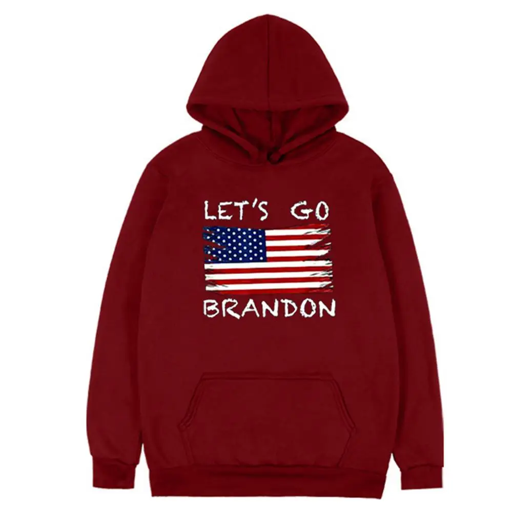 

Let's Go Brandon Hoodies 2021 Early Winter Warm Long Sleeved Pullover Personality Letters Hoodie Breathable Skin-Friendly Top