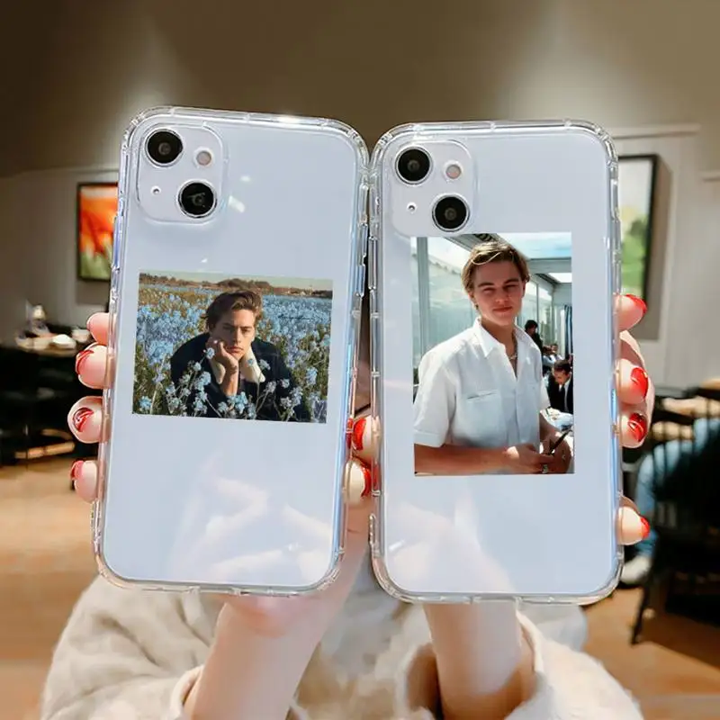 

actors Leonardo DiCaprio Aesthetic art Phone Case Transparent soft For iphone 12 11 13 7 8 6 s plus x xs xr pro max mini