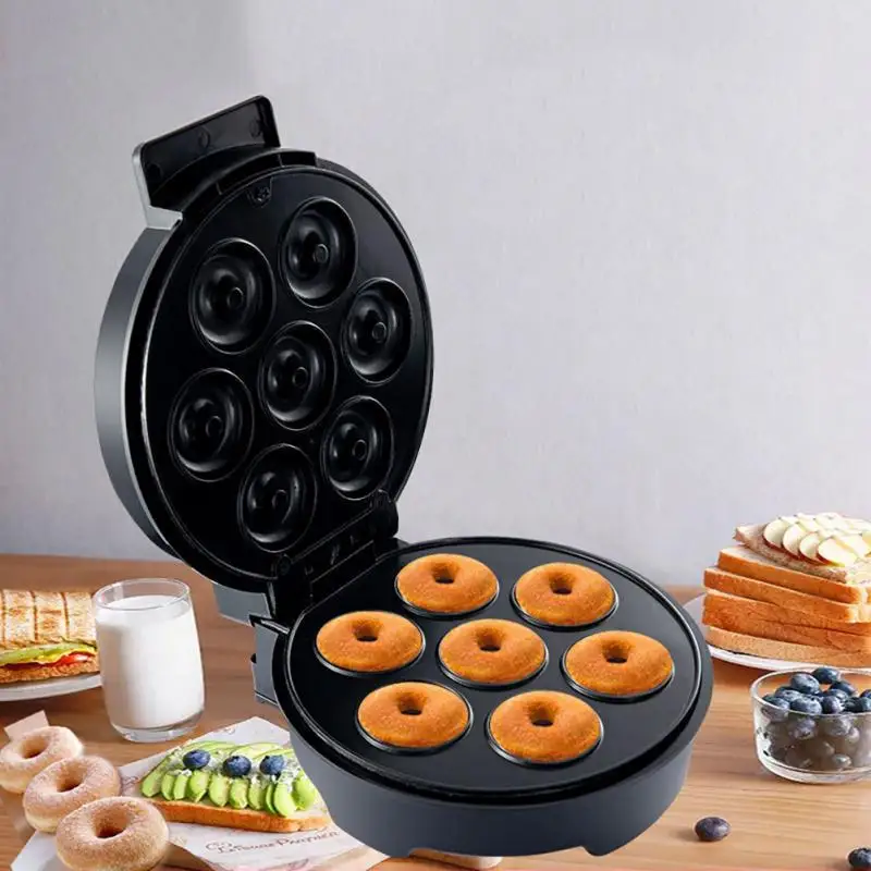 

Kitchen Donut Baking Maker Cake Bread Nuts Cake Donut Machine Kitchen Breakfast Maker Waffle Plates BBQ Cookware Tool Supplies